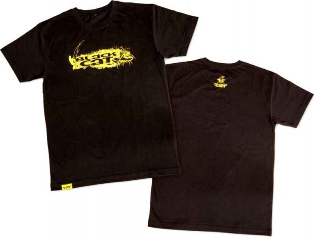 Čierne tričko Black Cat s logom vel. XL